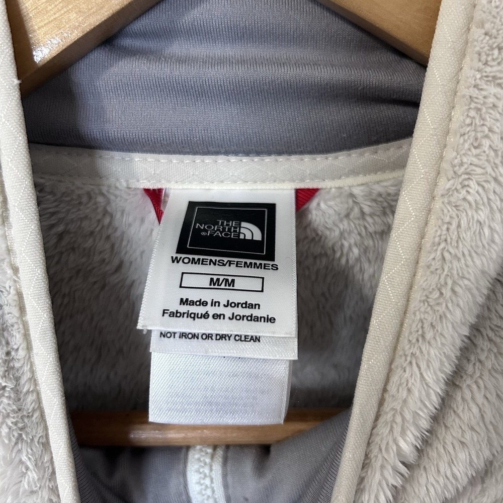 The North Face Womens MEDIUM Mossbud Fleece 1/4 Zip Pullover Ivory - Picture 4 of 5